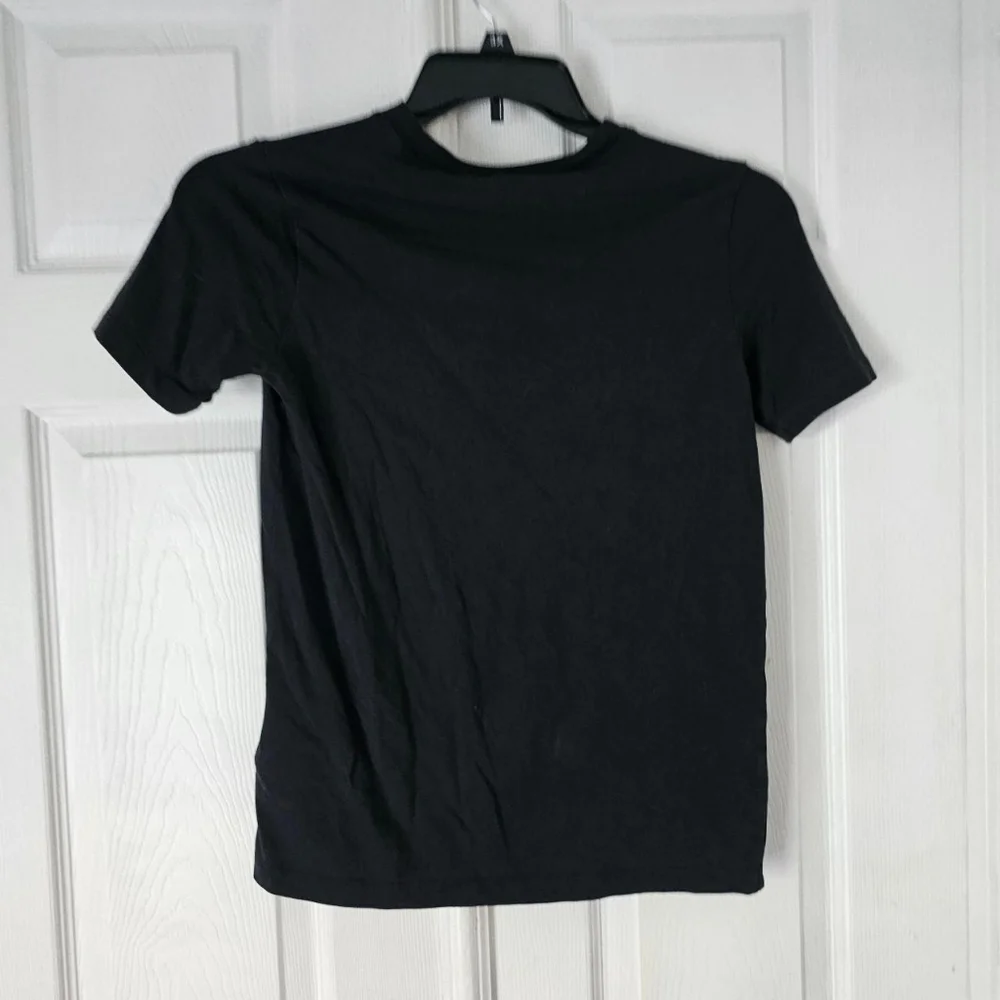 Black adidas sporty logo tee